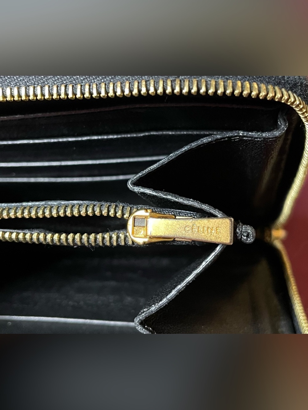 Céline Authentic Vintage Electric Blue Patent Leather Zippy Long Wallet - Picture 9 of 16